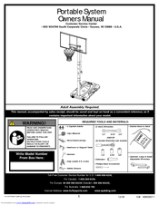 Huffy In-Ground Basketball Owner's Manual