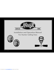 Hunter 29562 Installation And Operation Manual