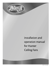 Hunter 41847-01 Installation And Operation Manual