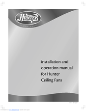 Hunter 25522 Installation And Operation Manual