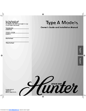Hunter Vancouver 21328 Owner's Manual And Installation Manual