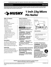 Husky HDN10500 Operating Instructions Manual