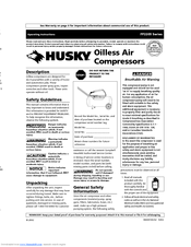 Husky FP2205 Series Operating Instructions Manual