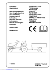 Husqvarna T-80013 Operating Instructions Manual