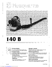 Husqvarna 140 B Operator's Manual