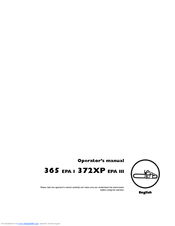 Husqvarna 372XP EPA III Operator's Manual