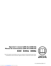Husqvarna CARB III Operator's Manual