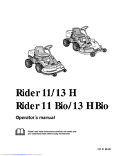 Husqvarna Rider 13H Operator's Manual