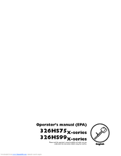 Husqvarna 326HD75 X-series Operator's Manual