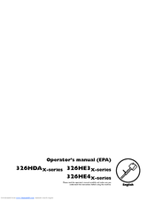 Husqvarna 326HE3X Series Operator's Manual
