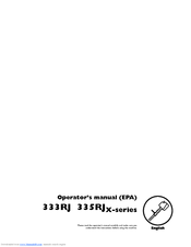 Husqvarna 335RJ, 335RJX-Series Operator's Manual