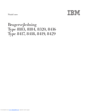 IBM BRUGERVEJLEDNING 8320 Brugervejledning