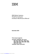 IBM ThinkPad MT 1831 Hardware Maintenance Manual
