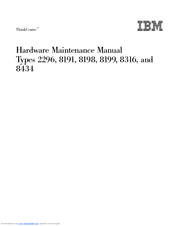 IBM ThinkCentre 8199 Hardware Maintenance Manual