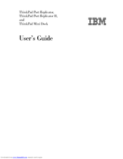 IBM 02K8668 - ThinkPad Port Replicator User Manual