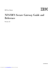 Ibm NFS/DFS Secure Gateway Reference Manual