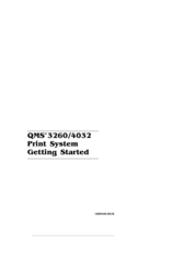 Qms Print System QMS 3260 Getting Started Manual