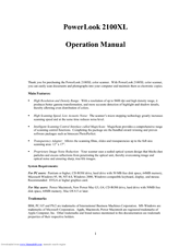 IBM PowerLook 2100XL Operation Manual