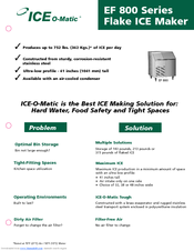 Ice-O-Matic EF800A38S Specifications