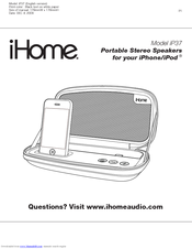 iHome iP37 Owner's Manual