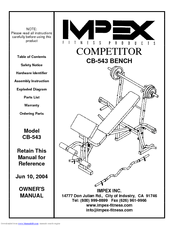 Impex COMPETITOR CB-543 Owner's Manual