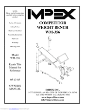 Impex COMPETITOR WM-356 Owner's Manual