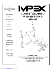 Impex Marcy Diamond MD-805 Owner's Manual