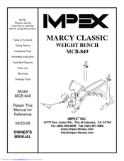 Impex MARCY MCB-849 Owner's Manual