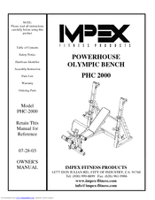 Impex POWERHOUSE PHC 2000 Owner's Manual