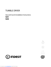 Indesit G32 Use And Care & Installation Instructions Manual