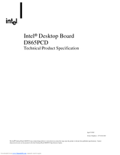 Intel D865PCD Technical Product Specification
