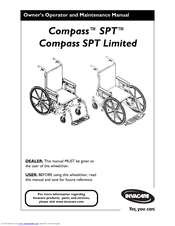 Invacare Compass SPT Limited Owner's Operator And Maintenance Manual