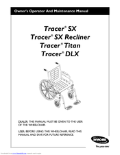 Invacare Tracer SX Owner's Operating And Maintenance Manual