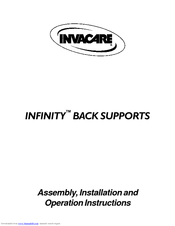 Invacare Infinity Back Support Installation & Operating Instructions Manual