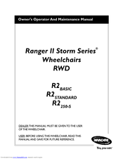 Invacare Ranger II Storm R2 Standard Owner's Manual