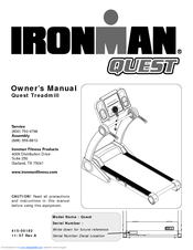Ironman Fitness Quest Owner's Manual