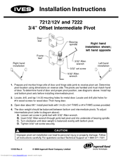 Ives Offset Intermediate Pivot 7212/12V Installation Instructions