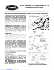 Jacuzzi Faucet Kit Installation Instructions Manual
