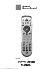 GE 24933 - Remote Control With Glow Keys Instruction Manual