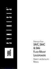JBL S4HC Synthesis Four Owner's And Installer's Manual