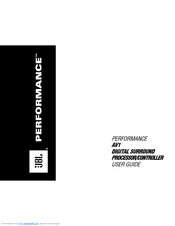 JBL Performance AV1 User Manual