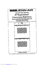 Jenn-Air EXPRESSIONS WW27430 Use And Care Manual