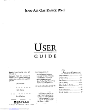 Jenn-Air RS-1 User Manual