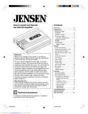 Jensen XA4150 Owner's Manual