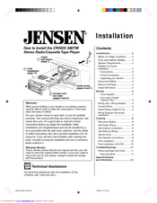 Jensen CR560X Installation Manual