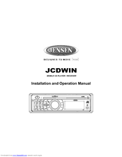 Jensen JCDWIN Installation And Operation Manual