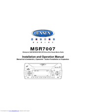 Jensen MSR7007 Installation And Operation Manual