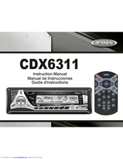 Jensen CDX6311 - Radio / CD Player Instruction Manual