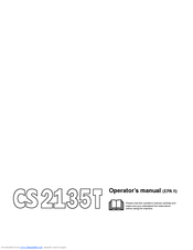 Jonsered CS 2135T Operator's Manual