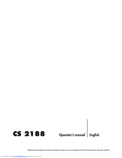 Jonsered CS 2171 WH Operator's Manual